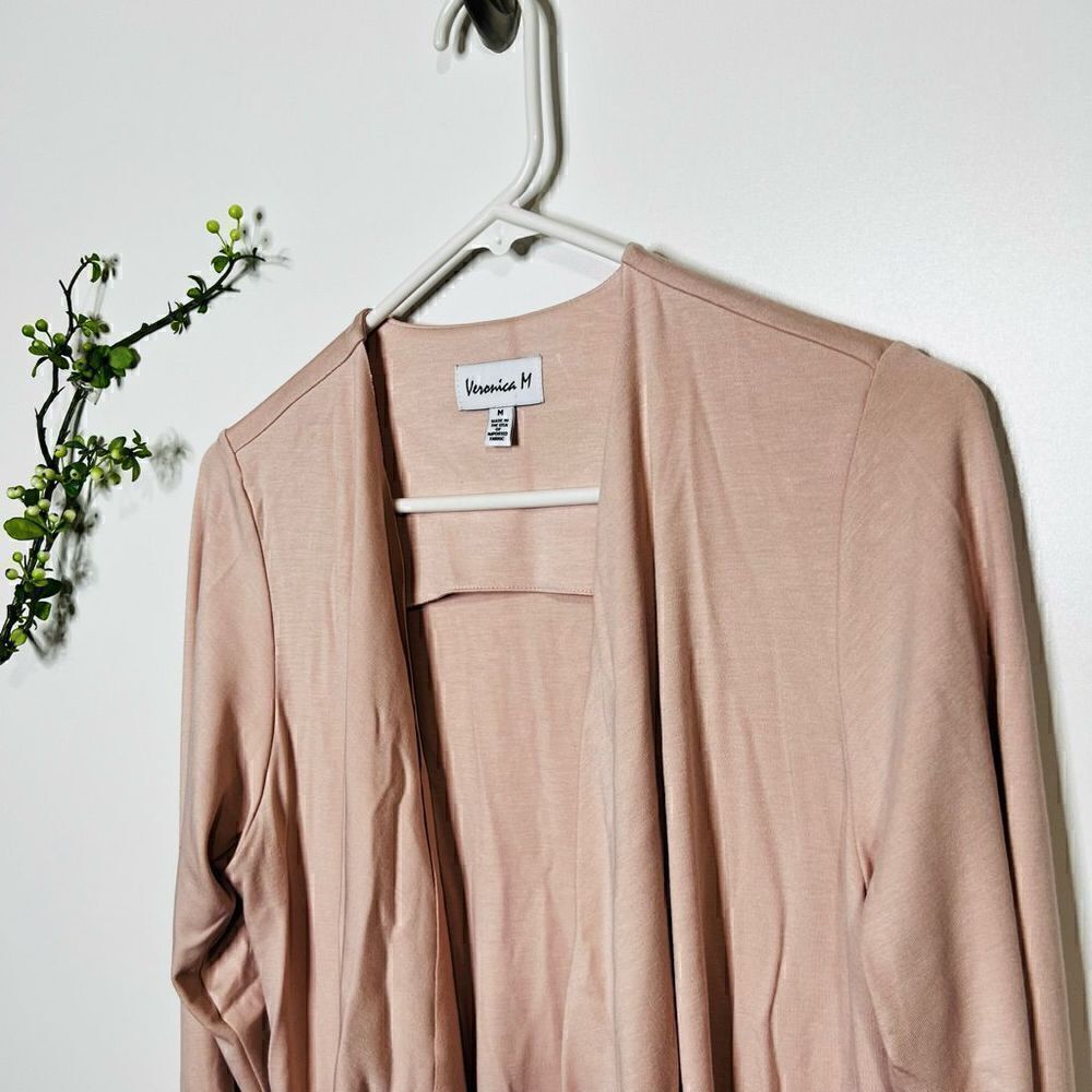 Veronica M Open Drape Front Jacket Blush Pink - Picture 4 of 12